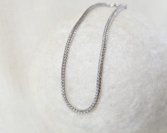 Bracelet chaîne vintage en argent sterling de style minimaliste