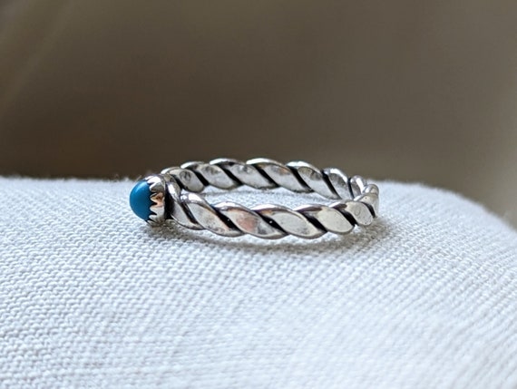Sterling Silver Ring, Turquoise Ring, Blue Ring, … - image 3