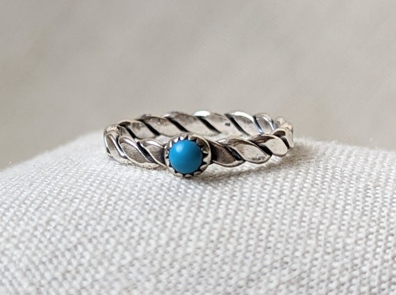 Sterling Silver Ring, Turquoise Ring, Blue Ring, … - image 1