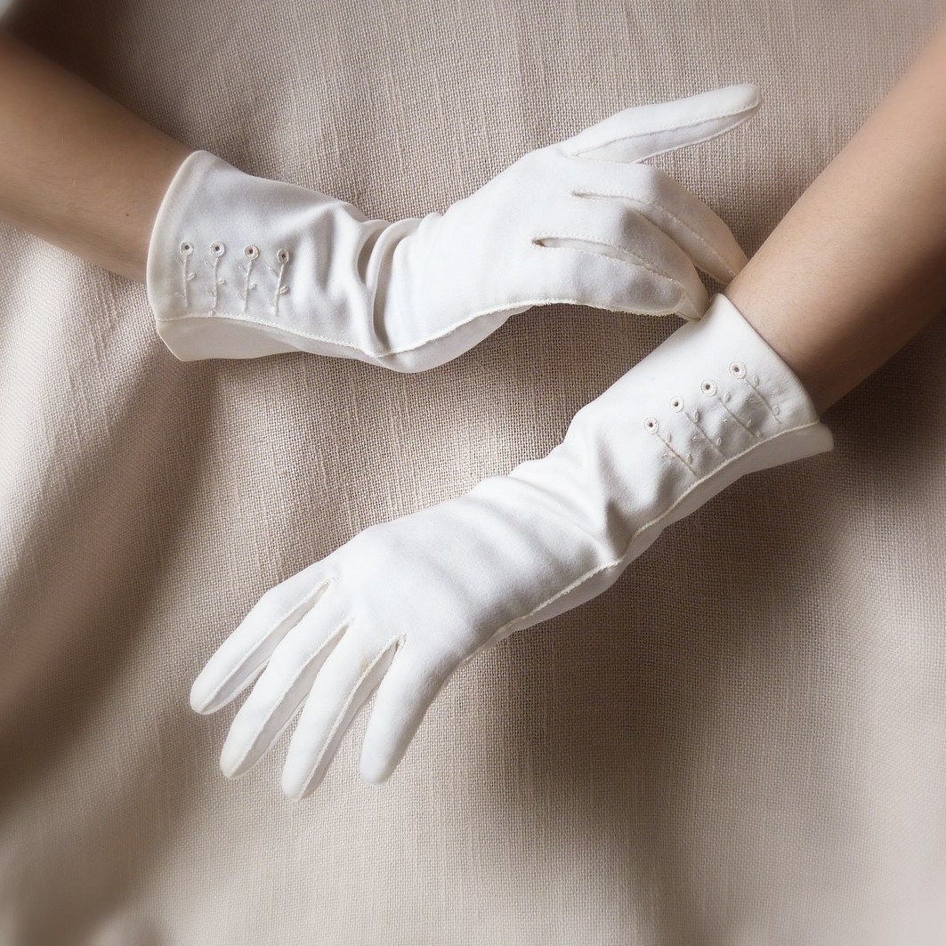 Vintage Women's White Gloves Formal Gloves Size Small Etsy