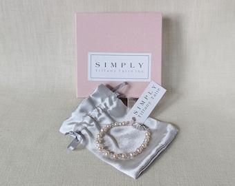 Simply Tiffany Taite Pink Pearls and Swarovski Crystals Baby