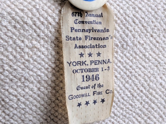 40s Firemen Button, Vintage Firemen Pin, Vintage … - image 4