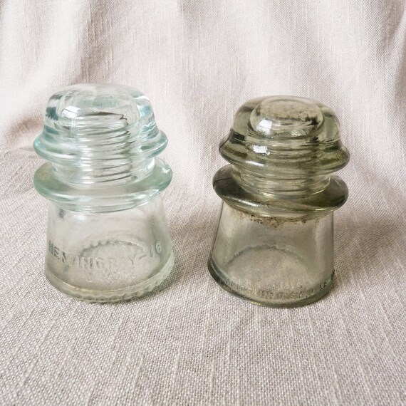 Items similar to Lot of 2 Glass Insulators Hemingray Armstrong on Etsy
