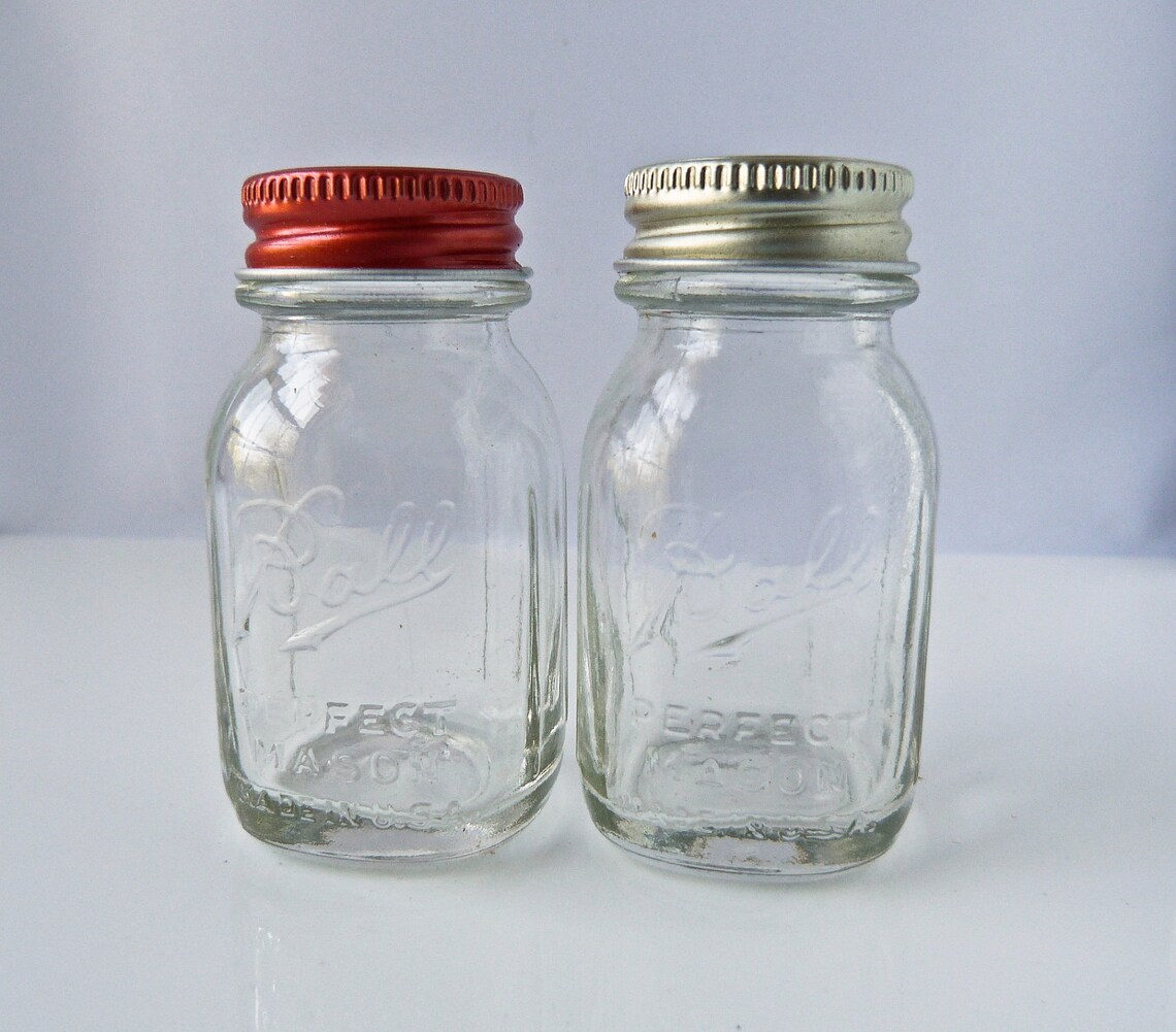 Ball Perfect Mason Jars Salt and Pepper Shakers in Original Etsy