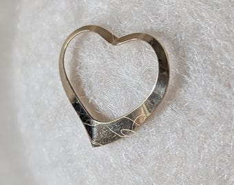 Pendentif cœur vintage en or jaune 14 carats