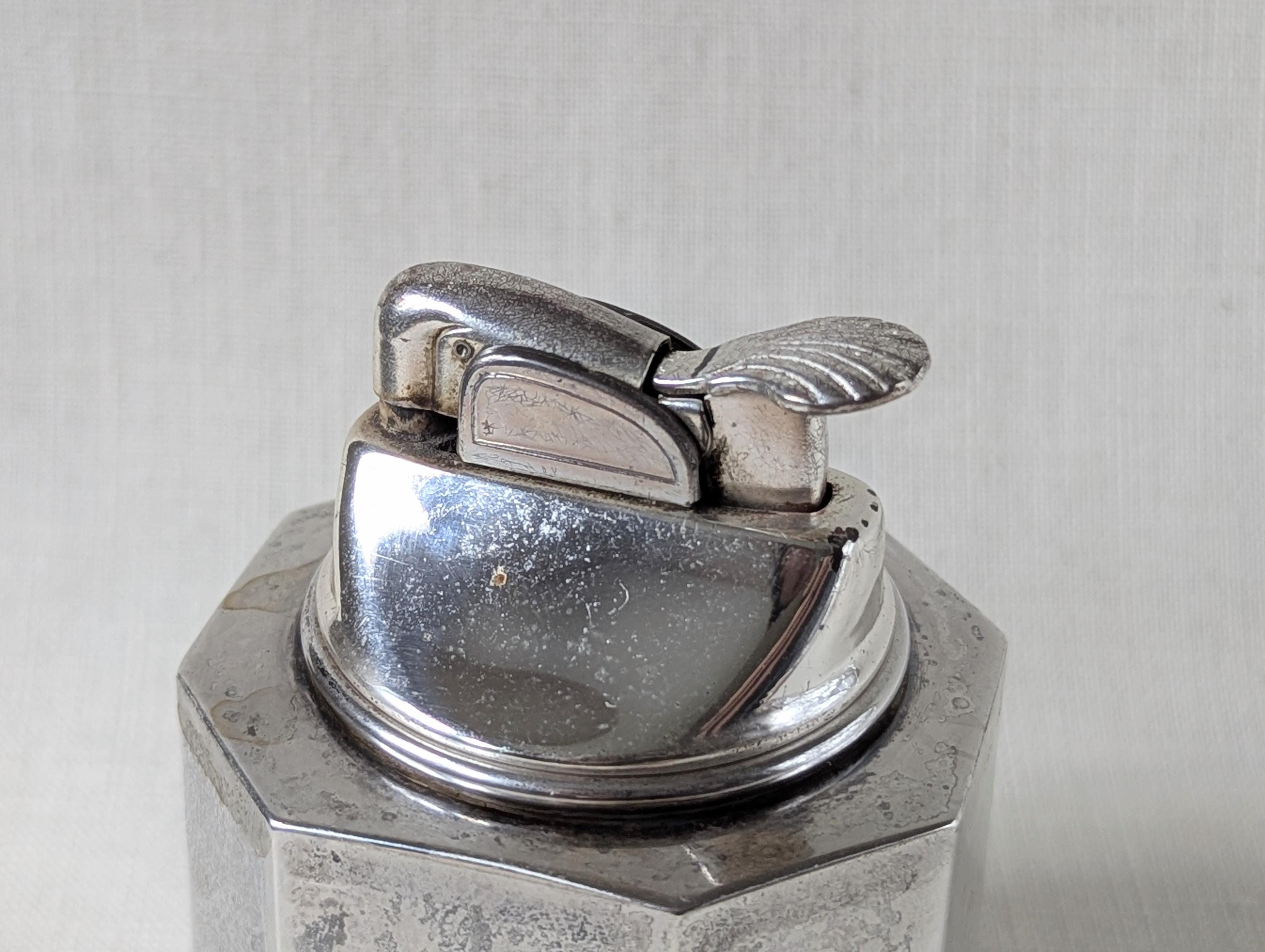 EVANS Tiffany 卓上オイルライター アンティーク Vintage Tiffany & Co Sterling Silver Evans Table Lighter