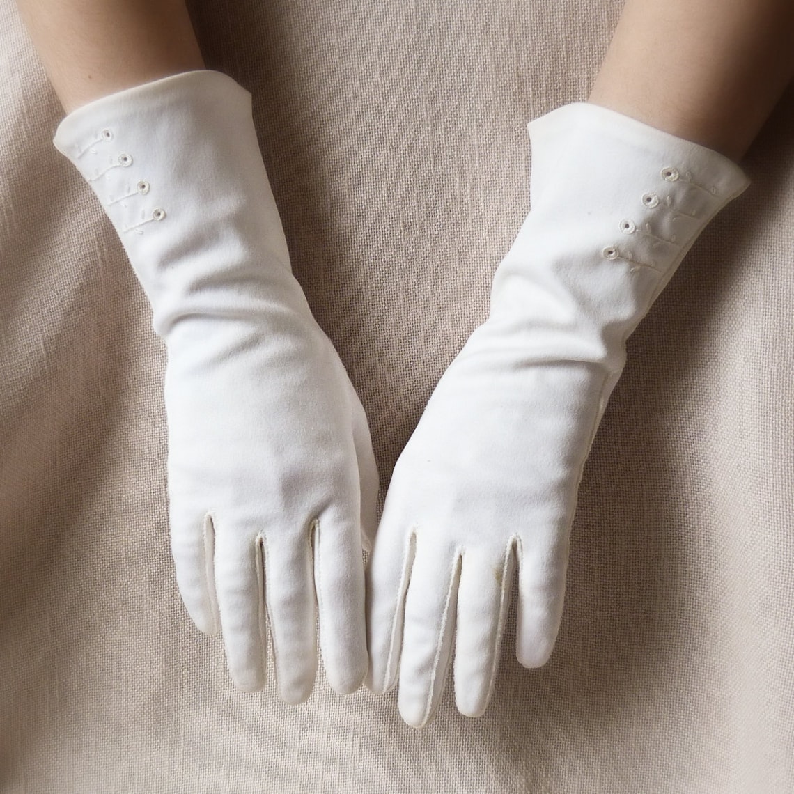 Vintage Women's White Gloves Formal Gloves Size Small Etsy