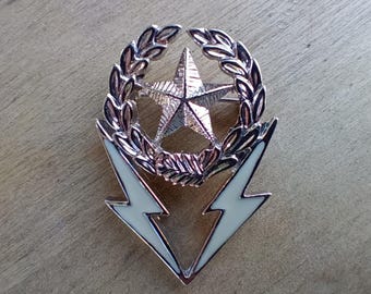Military Pin USAF ROTC Star Wreath Lightning Bolts