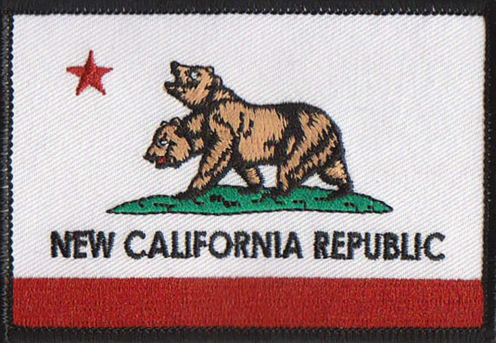 Toppa Ricamata Proud California Biker Con Bandiera, Orso E Stemma | Ferro Applicato | Cypress Collectibles