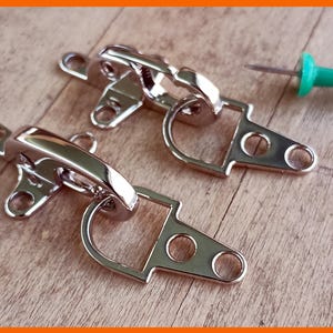 Firemans Coat Clasp MINI 2-piece Snap Clip Clasp Nickel