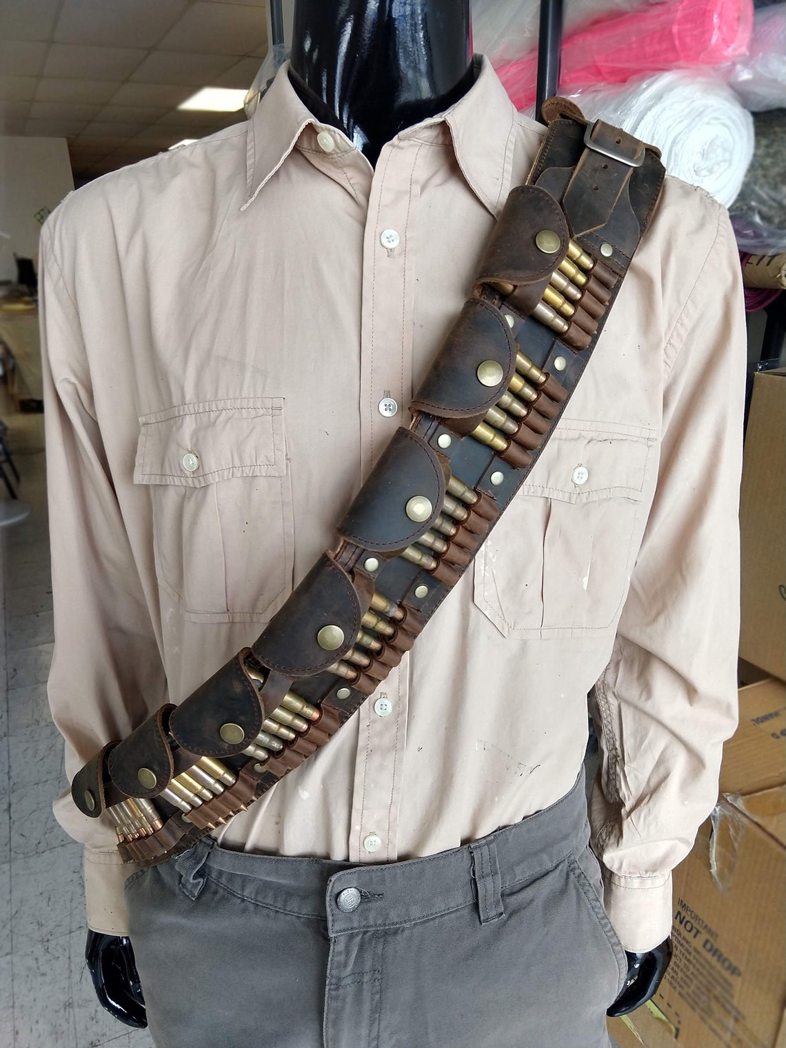 British Lee Enfield Leather Bandolier 303 Ammo Bandolier Etsy