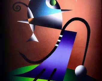 Acrylic On Canvas With Resin Finish