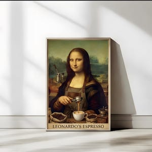 Coffee and Mona Lisa - Etsy