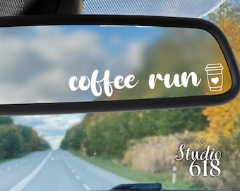Coffee Run sticker, 4,5" x 0,9" vinyl sticker