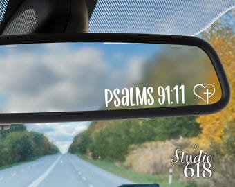 Psalm 91:11 Religieuze sticker, 4,5" x 0,8" vinylsticker