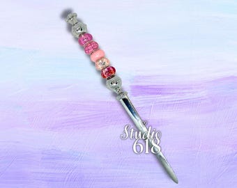 Beaded Letter Opener in Pretty in Pink