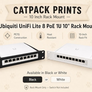 10" Network Rack Mount UniFi Lite 8 PoE Switch Ubiquiti USW-LITE-8-POE 3d print