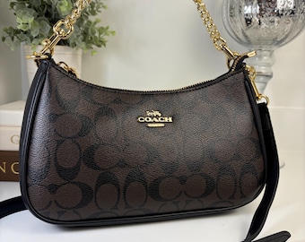 Torba na ramię Coach Teri Signature Canvas Brown