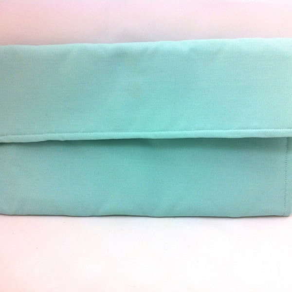 Light Blue Diaper Clutch, Travel changing pad, all in one changing pad, diaper wallet