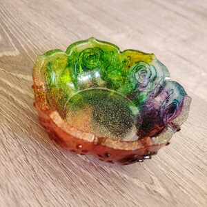Handmade Resin Trinket Dish - Decorative Jewelry & Key Holder