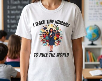 Teacher Shirt, I Teach Tiny Humans Graphic Comfort Colors Tee