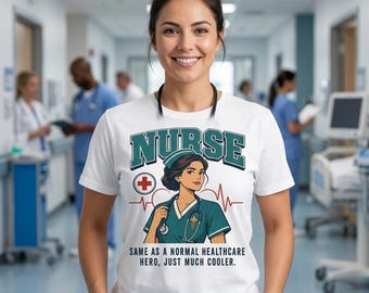 Retro Nurse Shirt, Comfort Colors® Healthcare Hero Tee With Stethoscope Graphic