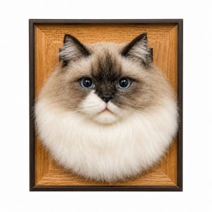 Custom Wool Felt Pet Face Frame, 7 Inch, Personalized Dog or Cat Gift