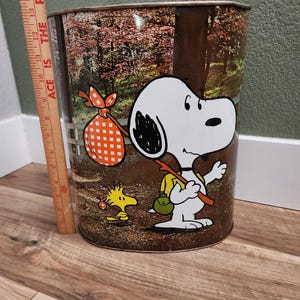 Peanuts Trash Can - Etsy