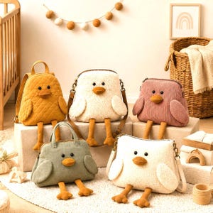 Ducky Bag Sewing Pattern Bundle | 5 Duck Shaped Bags | Backpack | Crossbody | Handbag | Shoulder Bag | Zipper Pouch | A0 A4 US Letter PDF