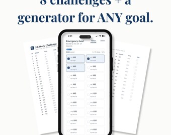 Savings Challenge Bundle | Custom Generator App (Digital Download)
