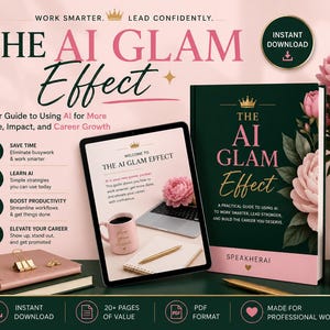 AI Glam Effect Career Guide | Leadership, Productivity Workbook (Digital PDF) image 2