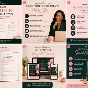 AI Glam Effect Career Guide | Leadership, Productivity Workbook (Digital PDF) image 3