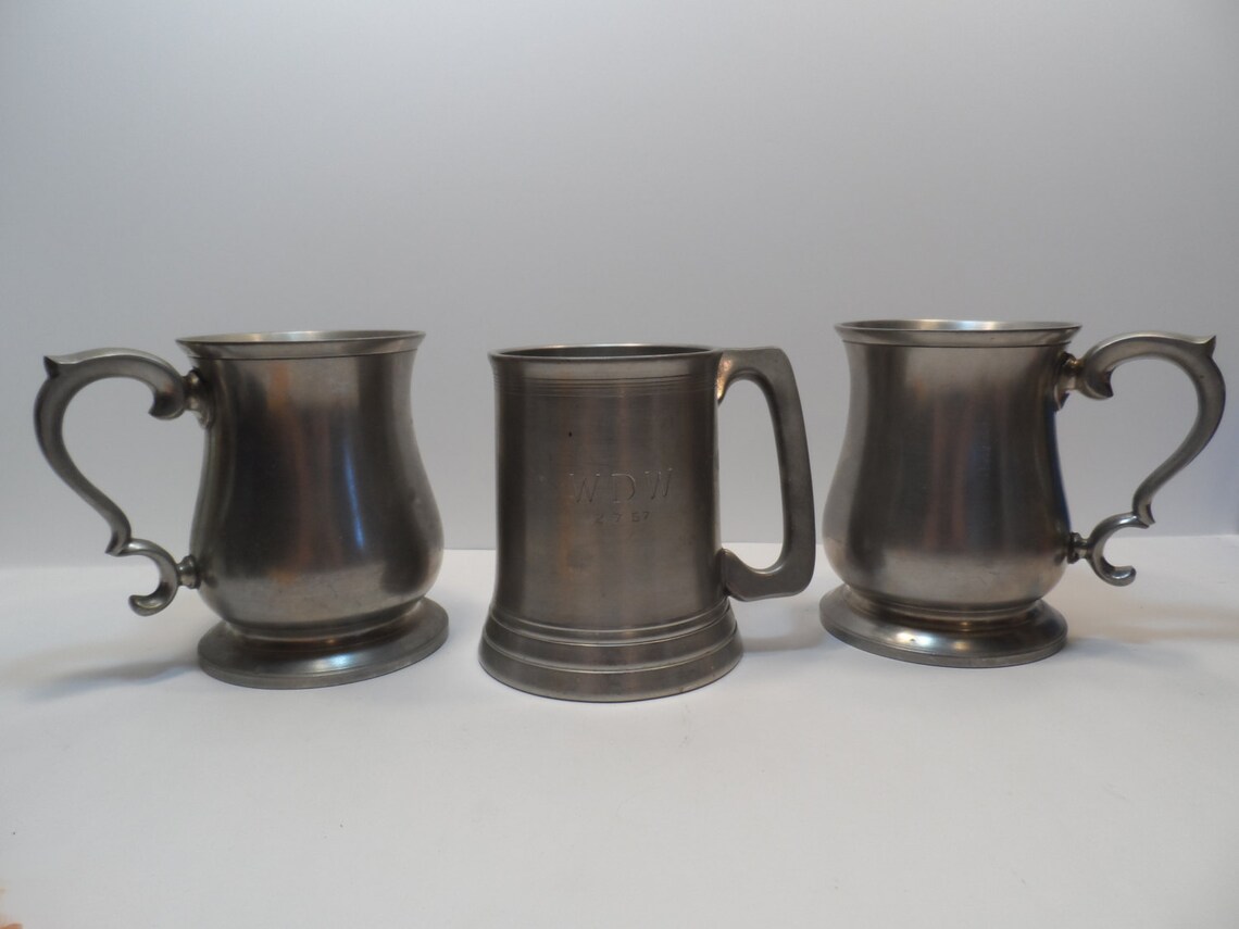 1960's Rare Crown & Rose Cast Pewter Tankard Stein Classic Etsy