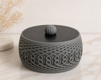 Kintal Box | Minimalist Storage Container with Unique Pattern Lid