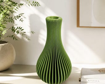 Jarrón Romeu / Decoración escultórica moderna impresa en 3D / Diseño fluido / Elemento decorativo contemporáneo para el hogar / Estilo escandinavo