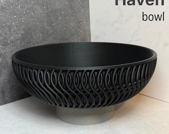 Haven Bowl | Modern Geometric PLA Centerpiece | Scandinavian Decor haven |  Hidden Storage