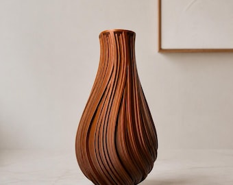 Jarrón Odemira / Decoración escultórica moderna impresa en 3D / Diseño para flores secas