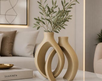 Boho Vase | Modern Home Decor | 3D Printed PLA