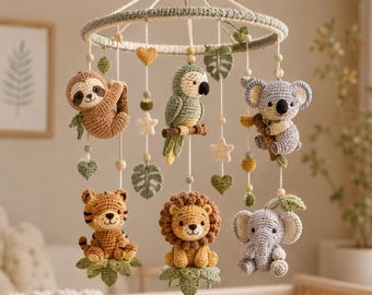 Häkelanleitung für ein Baby-Mobile (PDF), Amigurumi-Kinderbettdekoration