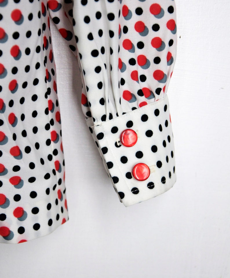 70s Polka Dot Blouse
