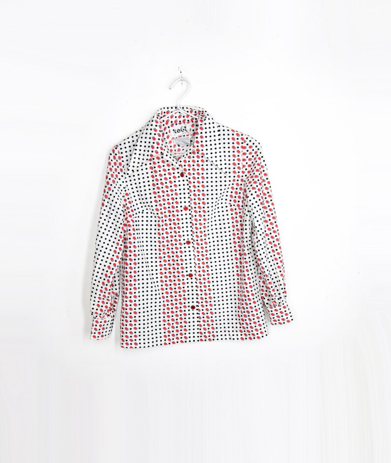 70s Polka Dot Blouse