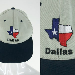 Dallas Texas Gorra de béisbol bordada Sombrero de bola Talla única que se adapta a la mayoría de la bandera de Austin Texan Snapback Deporte Normcore Deportes deportivos Papá Golf Mínimo
