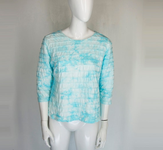 Cloud TieDye Top Sky Blue Tie Dye - image 1