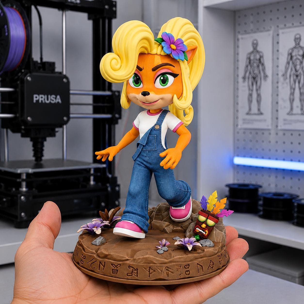 クラッシュバンディクー フィギュア キーホルダー シロクマ 紙タグ