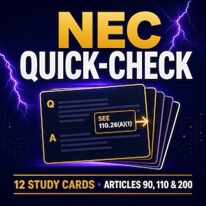2026 NEC Articles 90, 110 and 200 Flashcards — 12-Card Quick Check