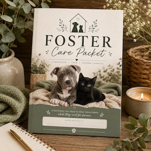 Pflegefamilienpaket zum Ausdrucken | Formulare für die Tierrettung | Pflegeordner für Hunde und Katzen – NUR ALS DIGITALER DOWNLOAD