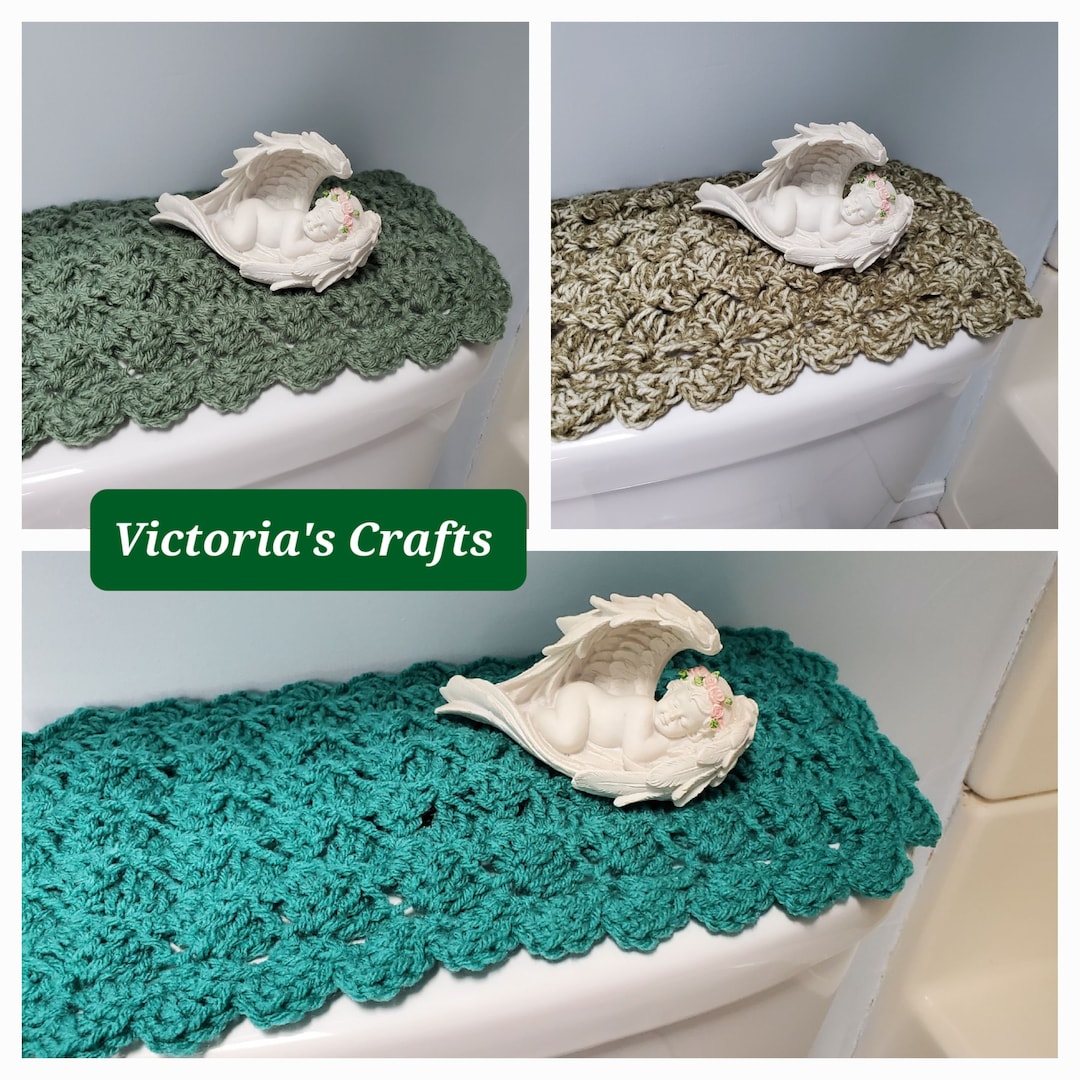 Toilet Tank Topper, Crochet Toilet Tank Topper, Bathroom Decor