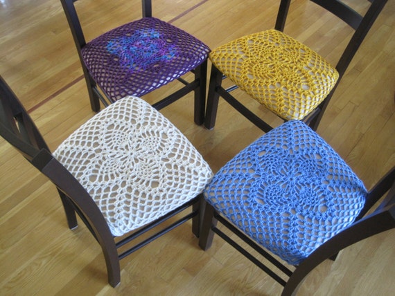 Chair Covers, Chair Pads and Covers, Crochet Chair Cover/cozy
