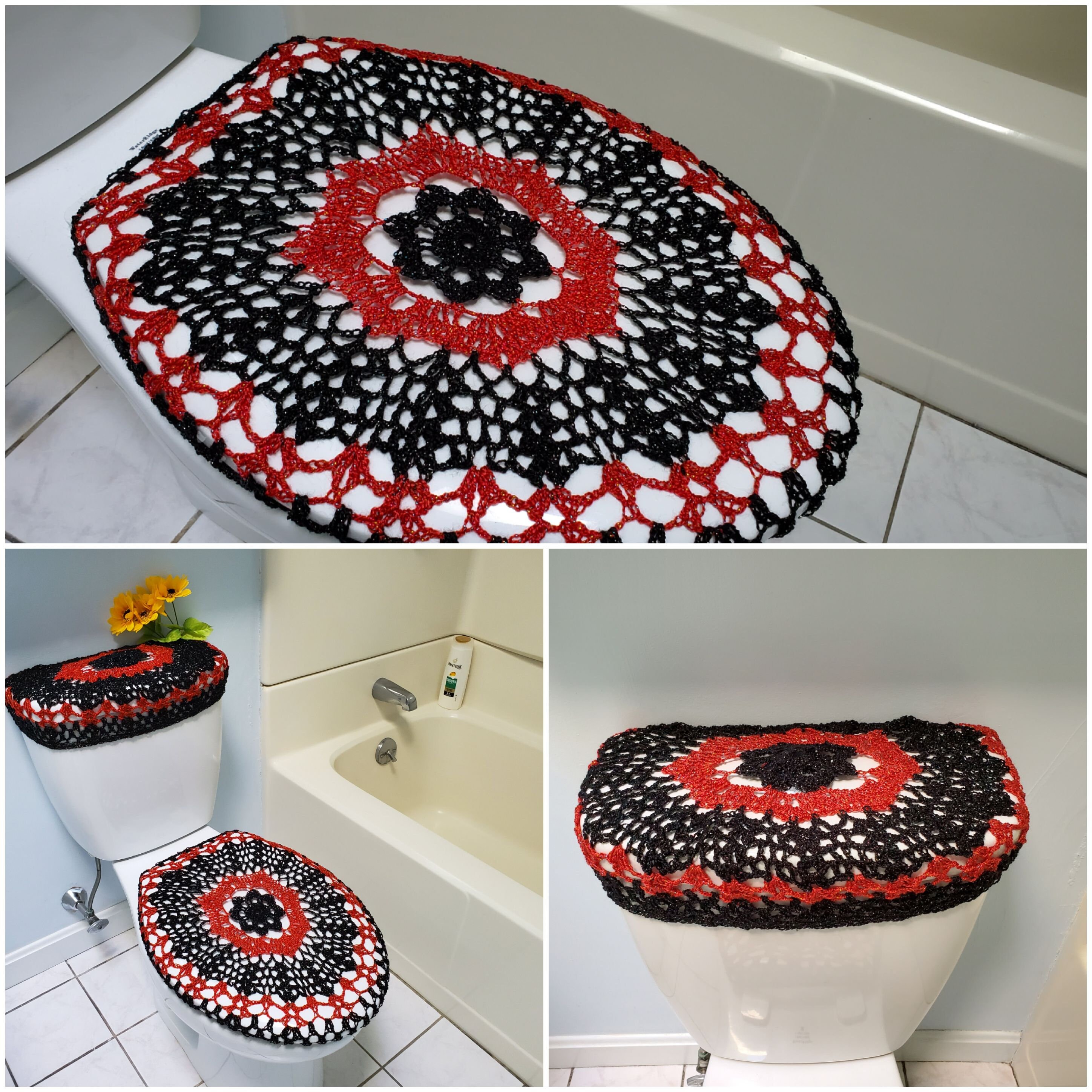 Crochet Toilet Seat Cover or Crochet Toilet Tank Lid Cover Etsy