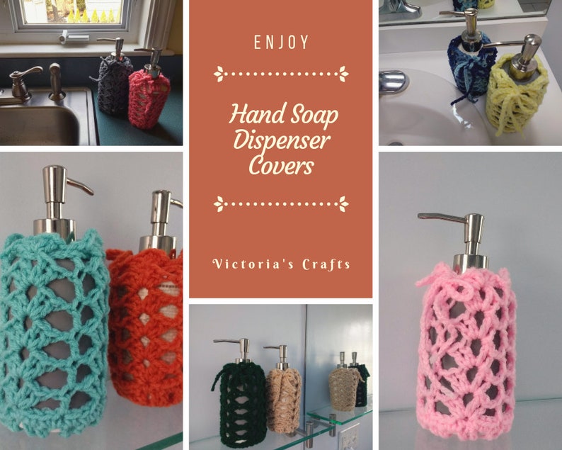 Crochet Hand Soap Dispenser Cover Soap Dispenser Cover Home Etsy